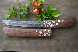 Танто "Бабочка в сакуре "